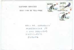 South Africa Letter Via Yugoslavia 1998,nice Stamps Motive Birds - Storia Postale