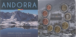 Andorra 2020 Stgl./unzirkuliert Amtlicher Kursmünzensatz Stgl./unzirkuliert 2020 Euro Nachauflage Im Folder - Andorra