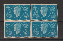 Océanie 1944 Entraide Française 171 En Bloc De 4 ** MNH - Unused Stamps