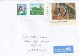 GOOD JAPAN Postal Cover To ESTONIA 2013 - Good Stamped: Art ; Birds - Andere & Zonder Classificatie