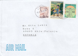 GOOD JAPAN Postal Cover To ESTONIA 2012 - Good Stamped: Bird ; Children - Andere & Zonder Classificatie