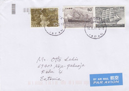 GOOD JAPAN Postal Cover To ESTONIA 2011 - Good Stamped: River ; Ships - Andere & Zonder Classificatie