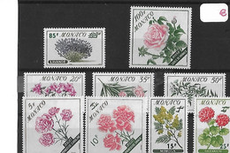MONACO  - TIMBRES  NEUFS  SANS  CHARNIERE   - SERIE   N°  514  à  522   -  FLEURS - Unused Stamps