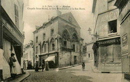 Meulan * 1906 * La Rue Haute , La Côte St Nicolas , La Chapelle St Michel * Boucherie F. JOLIVEAU ? * Brasserie - Meulan