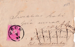 A1148 - LETTER FROM PECS HUNGARY , USED STAMP ON COVER 1881 - Cartas & Documentos