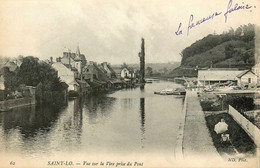 St Lo * Vue Sur La Vire Prise Du Pont * 2 Péniches * Batellerie Péniche Barge Chalans - Saint Lo