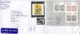 GOOD CANADA Postal Cover To ESTONIA 2020 - Good Stamped: Cock ; Insect ; Stamp On Stamp - Briefe U. Dokumente