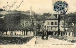 Chinon * 1906 * Rue Gardot Et L'entrée Du Pont - Chinon