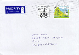 GOOD FINLAND Postal Cover To ESTONIA 2020 - Good Stamped: Kuopio ; Birds - Lettres & Documents