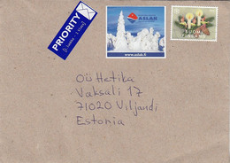 GOOD FINLAND Postal Cover To ESTONIA 2017 - Good Stamped: Christmas - Lettres & Documents