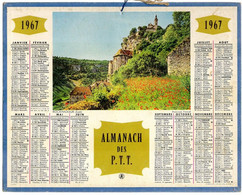 CALENDRIER GF 1967 - Rocamadour 46 Lot, Imprimeur Oberthur Rennes - Grand Format : 1961-70