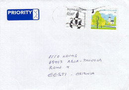 GOOD FINLAND Postal Cover To ESTONIA 2020 - Good Stamped: Kuopio ; Birds - Briefe U. Dokumente