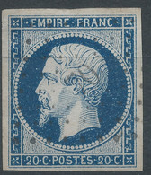 Lot N°59941   N°14Aa Bleu Foncé, Oblit PC 70 Ancy-le-Franc, Yonne (83), Léger Clair - 1853-1860 Napoléon III.