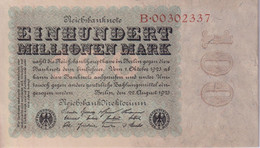 Notgeld Allemagne 100 Millionen Mark / 100 Millions Mark - 22/08/1923 - Sup / XF - Verzamelingen