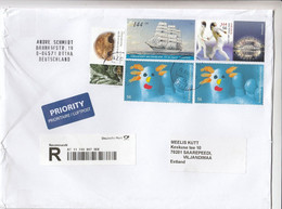GOOD GERMANY " REGISTERED " Postal Cover To ESTONIA 2019 - Good Stamped: Ship ; Children ; Fencing ; Neanderthal - Otros & Sin Clasificación
