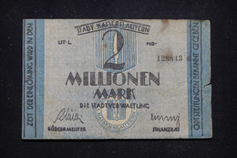 ALLEMAGNE - Billet De La Période D'inflation De 2 Millions De Mark De Kaiserslautern En 1923  - L 93523 - Unclassified