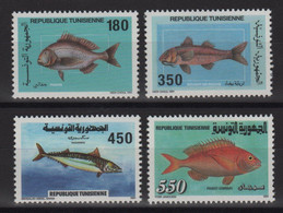 Tunisie - N°1163 à 1166 - Faune - Poissons - Cote 6.25€ - * Neufs Avec Trace De Charniere - Tunesië (1956-...)