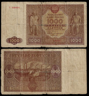 POLAND BANKNOTE - 1000 ZLOTYCH 1946 P#122 VG/F (NT#04) - Pologne