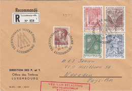 GOOD LUXEMBOURG " REGISTERED " Postal Cover To NETHERLANDS 1966 - Good Stamped: Notre Dame - Brieven En Documenten