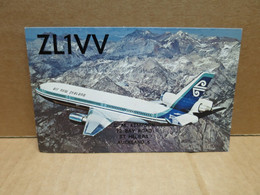 AUCKLAND (Nouvelle Zelande) Carte Radio Amateur Air New Zealand Avion De Ligne - New Zealand