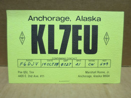 ANCHORAGE (Etats Unis) Carte Radio Amateur - Andere & Zonder Classificatie