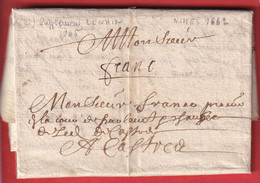 MARQUE FRANC PP DE NIMES EN 1662 GARD EQUIVALENT LENAIN N°10 INDICE 22 POUR CASTRES TARN - ....-1700: Précurseurs