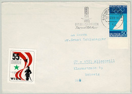 Deutsche Bundespost 1969, Brief Hohnef Am Rhein - Allschwil (CH), Olympische Spiele München 1972, Segeln/Voile/Sailing - Bäderwesen