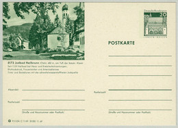 Deutsche Bundespost 1969, Bildpostkarte Jodbad Heilbrunn, Rotunde, Kirche / Eglise / Church - Bäderwesen