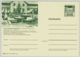 Deutsche Bundespost 1969, Bildpostkarte Heilbad Waldliesborn, Mühlsteinbrunnen, Brunnen / Fontaine - Bäderwesen