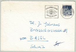 Deutsche Bundespost 1970, Brief Ueberlingen - Basel (Schweiz), Kneipp - Bäderwesen