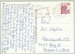 Deutsche Bundespost 1979, Ansichtskarte Bad Wildungen - Spay, Niere, Blase, Herz, Kreislauf, Schloss Neuschwanstein - Bäderwesen