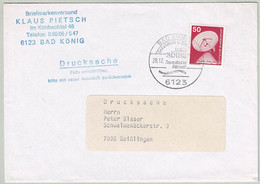 Deutsche Bundespost 1980, Brief Bad König - Geisslingen - Bäderwesen