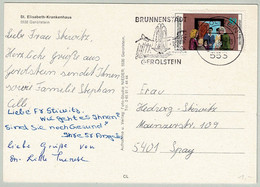 Deutsche Bundespost 1981, Ansichtskarte Gerolstein - Spay, Brunnen / Fontaine / Fountain, Familie / Famille / Family - Bäderwesen