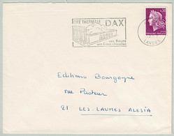 Frankreich / France 1969, Brief Dax - Les-Laumes Alesia - Bäderwesen