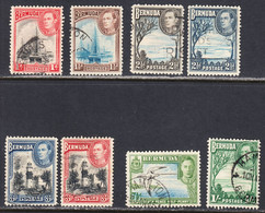 Bermuda 1938-52 Cancelled, SG 110,111,113,113a,114,114a,114b,115 - Bermuda