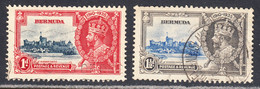 Bermuda 1935 Silver Jubilee, Cancelled, SG 94-95 - Bermuda