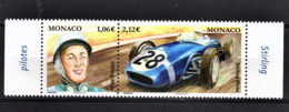 MONACO 2021 - LES PILOTES MYTHIQUES DE F1 : STIRLING MOSS  - Y.T. N° 3272 ET 3273 /   NEUF ** - Unused Stamps