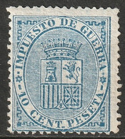 Spain 1874 Sc MR2 Ed 142 War Tax MLH* Crease - Kriegssteuermarken