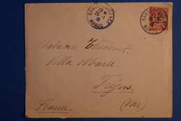 O6 MAROC LETTRE 1918  RABAT POUR FREJUS FRANCE + SURCHARGE + AFFRANCHISSEMENT INTERESSANT - Covers & Documents