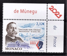 MONACO 2021 - CENTENAIRE DU DISCOURS SUR L'OCÉAN DU PRINCE ALBERT IER - Y.T. N° 3266 /  NEUF ** - Unused Stamps