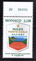 MONACO 2021 - ROLEX MONTE-CARLO MASTERS - Y.T. N° 3264 /  NEUF ** - Unused Stamps