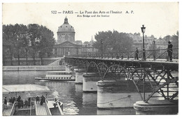75 - Paris - Le Pont Des Arts Et L'institut  522 A P - Le Anse Della Senna
