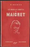 Georges SIMENON Les Nouvelles Enquêtes De Maigret NRF Gallimard (EO, 30/03/1944) - Simenon