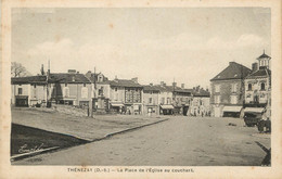 / CPA FRANCE 79 "Thenezay, La Place De L'église Au Couchant" - Thenezay