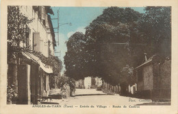 / CPA FRANCE 81 "Anglès Du Tarn, Entrée Du Village, Route De Castres" - Angles