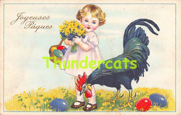 CPA ILLUSTRATEUR  ( BAUMGARTEN ??? )   PAQUES POULET EASTER CARD CHICKEN ROOSTER - Baumgarten, F.