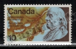 Canada 1976 Yvert 603, History. United States Bicentennial. Famous People, Benjamin Franklin - MNH - Neufs