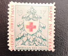 Vignette Timbre AMERICAN RED CROSS 1917 Christmas Croix Rouge Americaine Noël - Zonder Classificatie