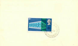 GB 1969 GB Europe-CEPT 9 D FDC !!! As A Rare Postage Single Franking VF Card - 1952-1971 Pre-Decimale Uitgaves