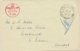 GB 1939 "FIELD POST OFFICE / 41" + Extremely Strange Red Royal Air Force Censor - Brieven En Documenten